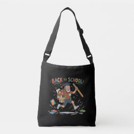 Grappige terug naar school ouderejaars student crossbody tas