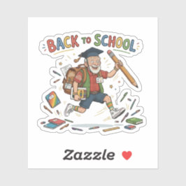Grappige terug naar school ouderejaars student sticker