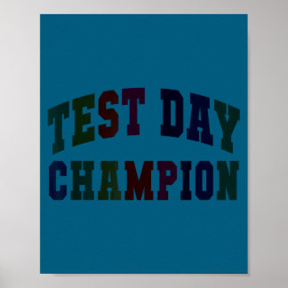 Grappige test dag kampioen testen leraar alles poster