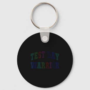 Grappige test dag krijger test docent modus aan sleutelhanger