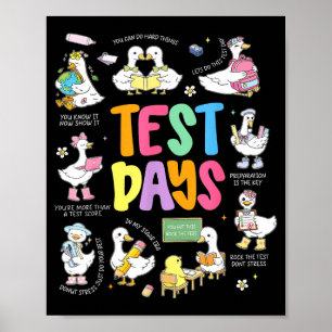 Grappige Testdag Gans Testdag STAAR-dag Leraar Poster