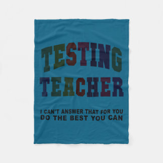 Grappige testende leraar testdag bruh wiskunde ela fleece deken