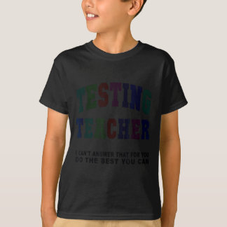 Grappige testende leraar testdag bruh wiskunde ela t-shirt
