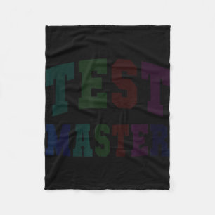 Grappige testmaster-testdag lerarenmodus aan ela fleece deken
