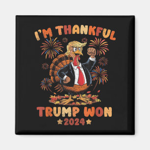 Grappige Thanksgiving 2024 Verkiezingswinnaar Shir Magneet