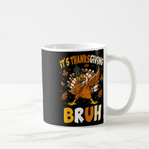 Grappige Thanksgiving Bruh Turkey Meme Voor Kinder Koffiemok