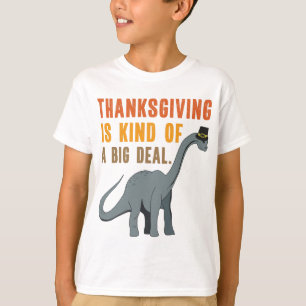 Grappige Thanksgiving Dinosaurus Citaat Zegt Kinde T-shirt