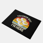 Grappige Thanksgiving Duivelse Eitjes Je weet waar Deurmat (Schuin)