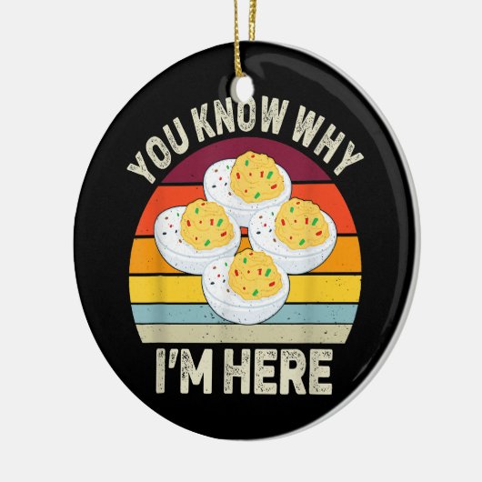 Grappige Thanksgiving Duivelse Eitjes Je weet waar Keramisch Ornament (Links)