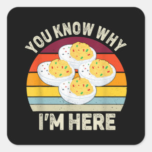 Grappige Thanksgiving Duivelse Eitjes Je weet waar Vierkante Sticker