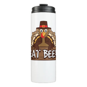 Grappige Thanksgiving Eet Rundvlees Turkije Humor Thermosbeker