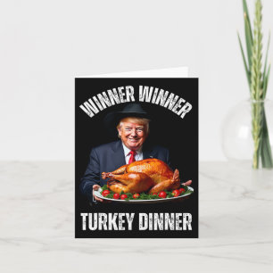 Grappige Thanksgiving familie Trump Winnaar Turk Kaart