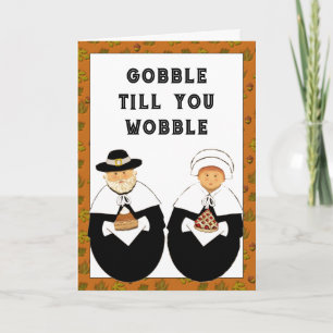 Grappige Thanksgiving Feestdagen Kaart
