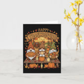 Grappige Thanksgiving gnoom squad met feestelijke  Kaart (Gele Bloem)