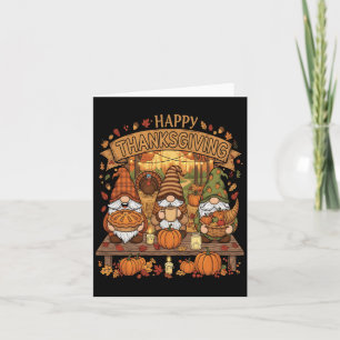 Grappige Thanksgiving gnoom squad met feestelijke  Kaart