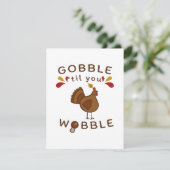 GRAPPIGE THANKSGIVING - GOBBLE TOTDAT JE WOBBELT V INFORMATIEKAARTJE (Staand voorkant)