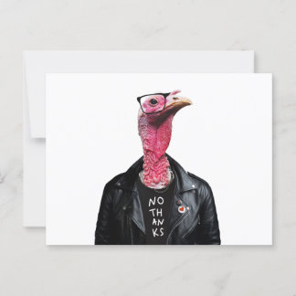 Grappige Thanksgiving-groet met coole meneer Kalko Briefkaart
