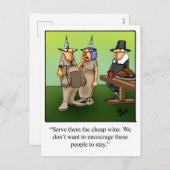 Grappige Thanksgiving Humor Briefkaarten (Voorkant / Achterkant)