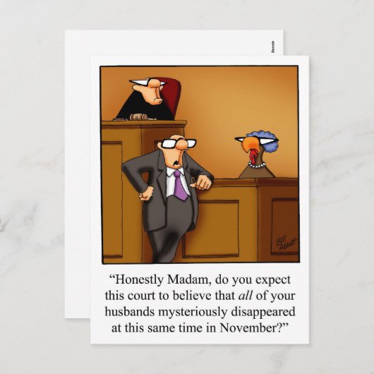 Grappige Thanksgiving Humor Briefkaarten (Voorkant / Achterkant)