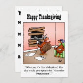 Grappige Thanksgiving Humor uitnodigingen (Voorkant / Achterkant)