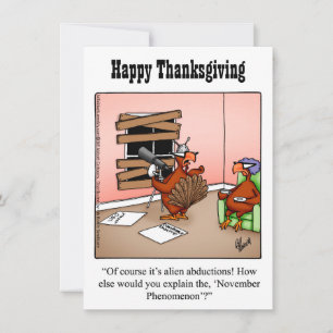 Grappige Thanksgiving Humor uitnodigingen