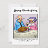 Grappige Thanksgiving Humor uitnodigingen (Voorkant)