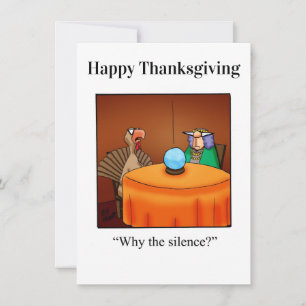 Grappige Thanksgiving Humor uitnodigingen