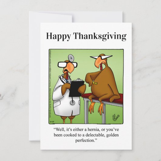 Grappige Thanksgiving Humor uitnodigingen (Voorkant)