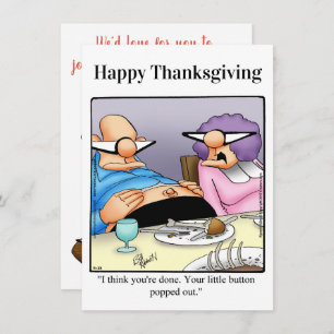 Grappige Thanksgiving Humor uitnodigingen