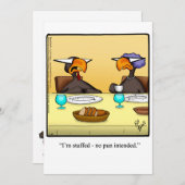 Grappige Thanksgiving Humor Vakantie Kaart (Voorkant / Achterkant)