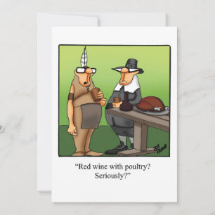 Grappige Thanksgiving humor vakantiekaart Feestdagenkaart