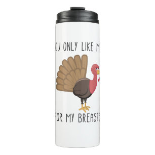 Grappige Thanksgiving - Je vindt me alleen leuk vo Thermosbeker