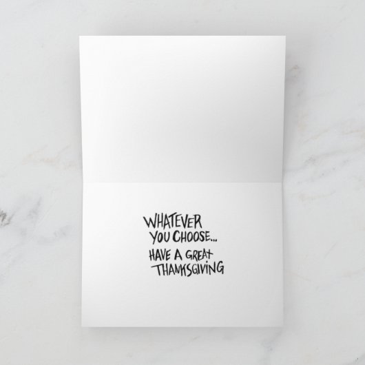 Grappige Thanksgiving Kaart (Binnen)