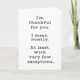 Grappige Thanksgiving Kaart