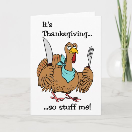 Grappige Thanksgiving kaart (Voorkant)