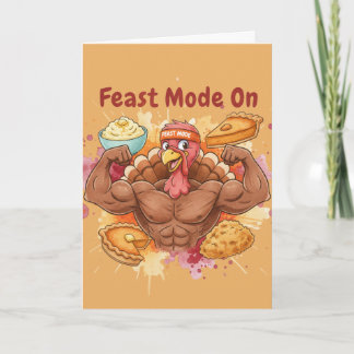 Grappige Thanksgiving-kaart – Feestmodus Aan Kaart