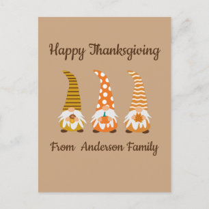 Grappige Thanksgiving Kabouters Vakantiekaart Feestdagenkaart