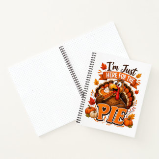 Grappige Thanksgiving kalkoen Ik ben hier voor de Notitieboek