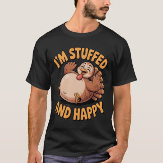 Grappige Thanksgiving-kalkoen – Ik zit vol en ben T-shirt