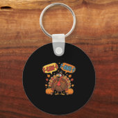 Grappige Thanksgiving kalkoen meme F-caw-f F-awk-f Sleutelhanger (Voorkant)
