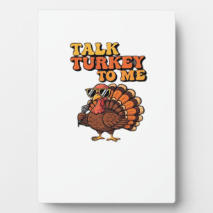 Grappige Thanksgiving Kalkoen Retro 70s Praat Kalk Fotoplaat