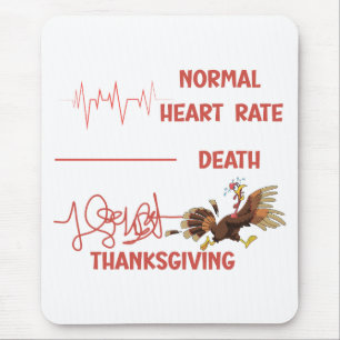 Grappige Thanksgiving kalkoen tekst. Muismat