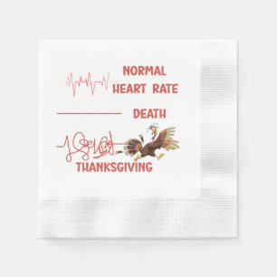 Grappige Thanksgiving kalkoen tekst. Servet