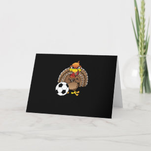 Grappige Thanksgiving Kalkoen Voetbal Voetbal Cade Kaart