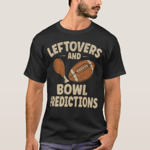 Grappige Thanksgiving met overgebleven eten en Bow T-shirt