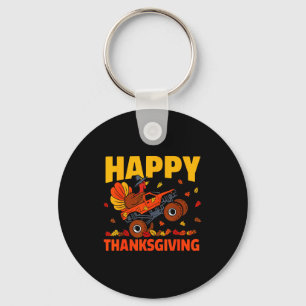 Grappige Thanksgiving Monster Truck Kalkoenrit Her Sleutelhanger