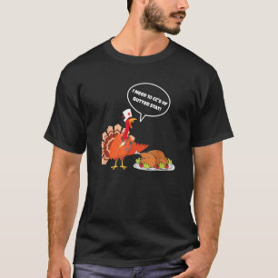 Grappige Thanksgiving Nurse Butter Turkije Nursing T-shirt