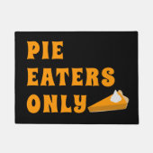 Grappige Thanksgiving pompoen taart eters alleen Deurmat (Voorkant)