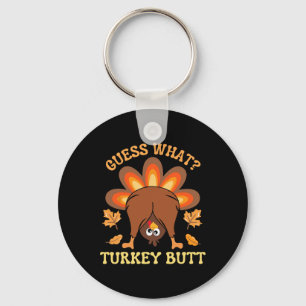 Grappige Thanksgiving raad eens wat Turkije kont Sleutelhanger