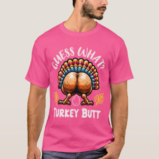 Grappige Thanksgiving Raad Wat Kalkoen Billenkoek T-shirt